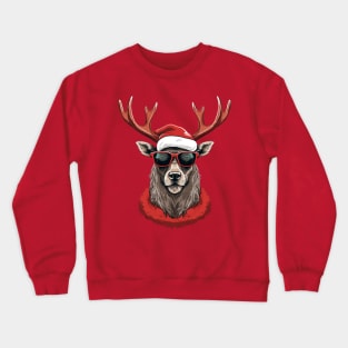 Happy New Year 2024 Christmas Deer Crewneck Sweatshirt